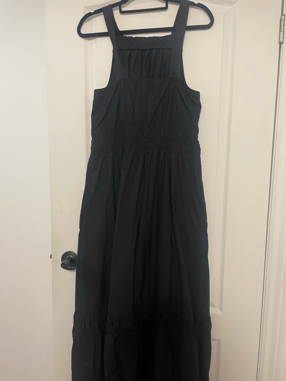 Anthropologie The Somerset Maxi Dress Poplin Halter Tiered 100% Cotton